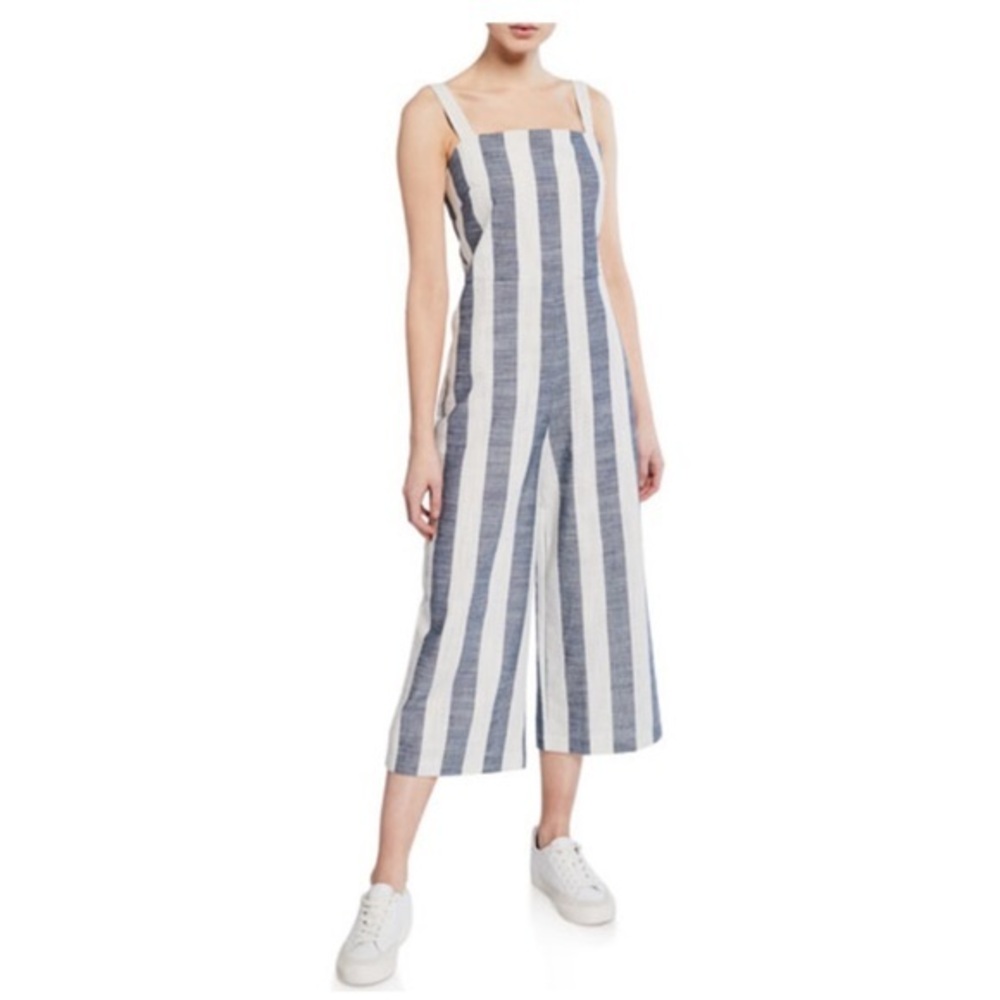 Philosophy Striped Wide-Leg Sleeveless Jumpsuit M